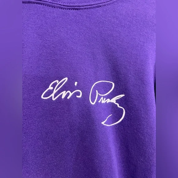 Elvis Presley Oversized Purple Graphic Hoodie size 2XL - Picture 7 of 7